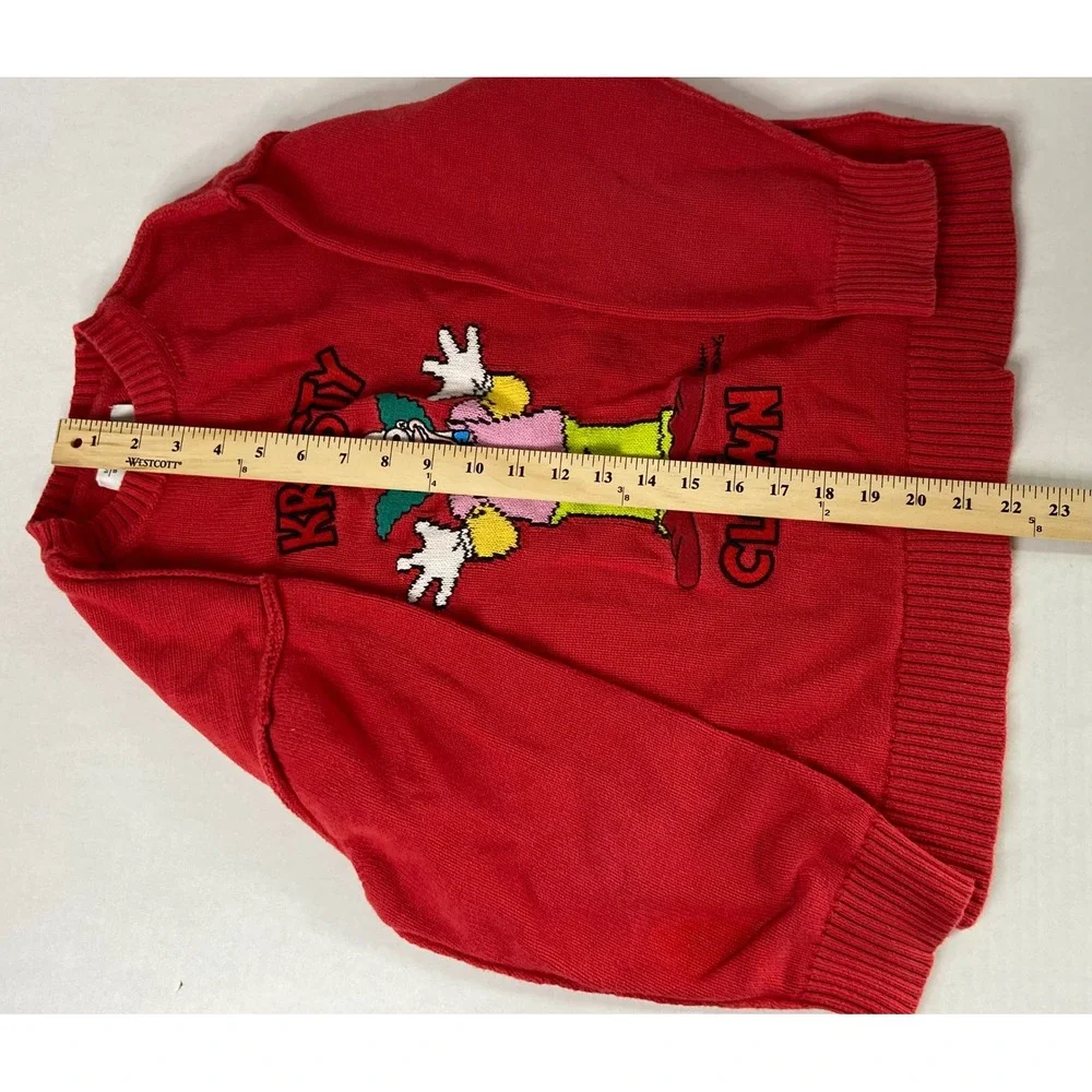 Zara Kids The Simpsons Krusty the Clown Red Knit Sweater Size 9-10 Years 140 CM